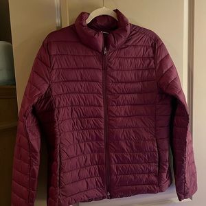 Old Navy light puffy jacket, maroon, L